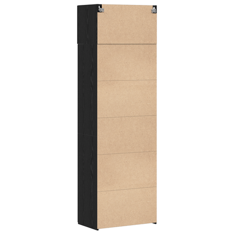vidaXL Storage Cabinet Black Oak 70x42.5x225 cm Engineered Wood