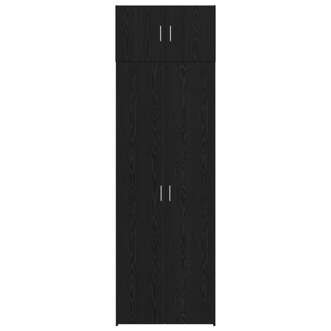 vidaXL Storage Cabinet Black Oak 70x42.5x225 cm Engineered Wood