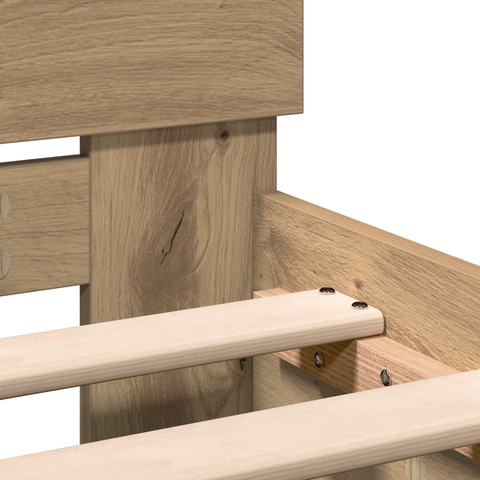 vidaXL Bed Frame with Headboard Artisan Oak 100 x 200 cm