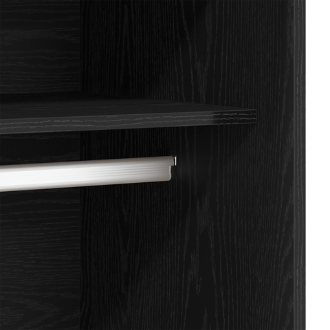 vidaXL Wardrobe Black Oak Set of 2 Black oak Engineered wood