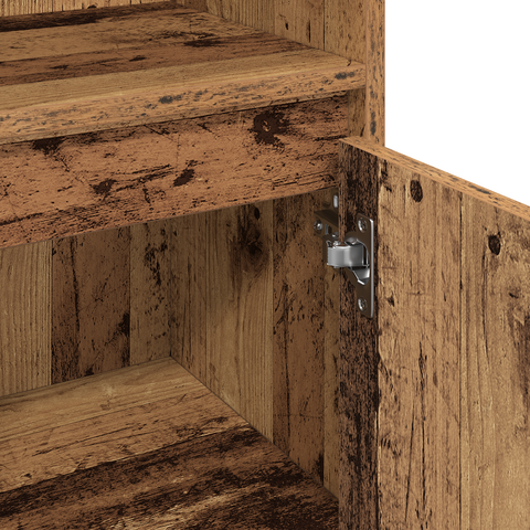 vidaXL 3 Piece Bathroom Furniture Set Old Wood Engineered Wood