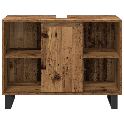 vidaXL 3 Piece Bathroom Furniture Set Old Wood Engineered Wood