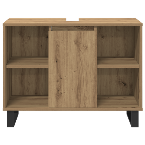 vidaXL 3 piece Bathroom Furniture Set Artisan Oak Engineered Wood