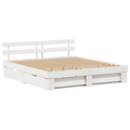 vidaXL White 200 x 200 cm Solid pine wood and Solid pine wood