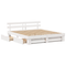 vidaXL White 200 x 200 cm Solid pine wood and Solid pine wood