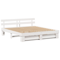 vidaXL White 200 x 200 cm Solid pine wood and Solid pine wood