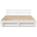 vidaXL White 200 x 200 cm Solid pine wood and Solid pine wood