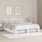 vidaXL White 200 x 200 cm Solid pine wood and Solid pine wood