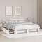 vidaXL White 200 x 200 cm Solid pine wood and Solid pine wood