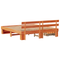 vidaXL with Drawer with Headboard with Storage Wax brown 200 x 200 cm Solid pine wood
