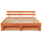 vidaXL with Drawer with Headboard with Storage Wax brown 200 x 200 cm Solid pine wood