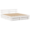 vidaXL with Drawer with Headboard with Storage White 180 x 200 cm Solid wood