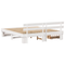 vidaXL with Drawer with Headboard with Storage White 180 x 200 cm Solid wood