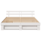 vidaXL with Drawer with Headboard with Storage White 180 x 200 cm Solid wood