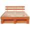 vidaXL with Drawer with Headboard with Storage Wax brown 160 x 200 cm Wood