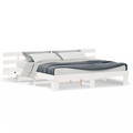 vidaXL with Drawer White 200 x 200 cm Wood