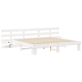 vidaXL with Drawer White 200 x 200 cm Wood