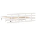vidaXL with Drawer White 200 x 200 cm Wood