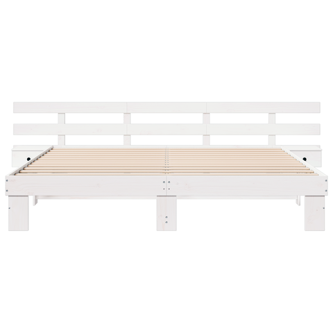 vidaXL with Drawer White 200 x 200 cm Wood