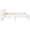 vidaXL with Drawer White 200 x 200 cm Wood