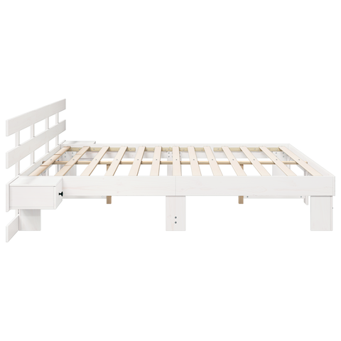 vidaXL with Drawer White 200 x 200 cm Wood