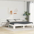 vidaXL with Drawer White 200 x 200 cm Wood
