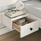 vidaXL with Drawer White 200 x 200 cm Wood