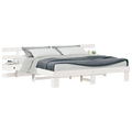 vidaXL with Drawer White 200 x 200 cm Wood