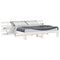 vidaXL with Drawer White 200 x 200 cm Wood