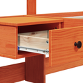 vidaXL with Drawer Brown 200 x 200 cm Solid pine wood