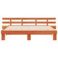 vidaXL with Drawer Brown 200 x 200 cm Solid pine wood