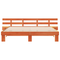 vidaXL with Drawer Brown 200 x 200 cm Solid pine wood