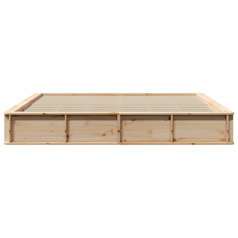 vidaXL with Storage Manual Brown 200 x 200 cm Pine wood
