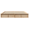 vidaXL with Storage Manual Brown 200 x 200 cm Pine wood