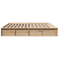 vidaXL with Storage Manual Brown 200 x 200 cm Pine wood