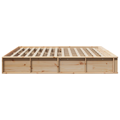 vidaXL with Storage Manual Brown 200 x 200 cm Pine wood