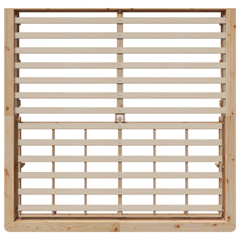 vidaXL with Storage Manual Brown 200 x 200 cm Pine wood