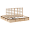 vidaXL with Storage Manual Brown 200 x 200 cm Pine wood