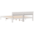 vidaXL with LED Strip Lights with Headboard White 200 x 200 cm Wood