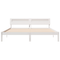 vidaXL with LED Strip Lights with Headboard White 200 x 200 cm Wood