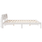 vidaXL with LED Strip Lights with Headboard White 200 x 200 cm Wood