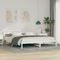 vidaXL with LED Strip Lights with Headboard White 200 x 200 cm Wood