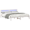 vidaXL with LED Strip Lights with Headboard White 200 x 200 cm Wood