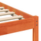 vidaXL with LED Strip Lights with Headboard Brown 200 x 200 cm Solid wood
