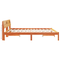 vidaXL with LED Strip Lights with Headboard Brown 200 x 200 cm Solid wood