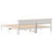 vidaXL with LED Strip Lights with Headboard White 200 cm x 200 cm Metal and Wood