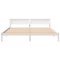 vidaXL with LED Strip Lights with Headboard White 200 cm x 200 cm Metal and Wood