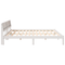 vidaXL with LED Strip Lights with Headboard White 200 cm x 200 cm Metal and Wood