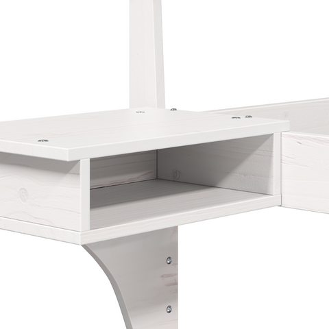 vidaXL with Headboard White 200 x 200 cm Solid pine wood