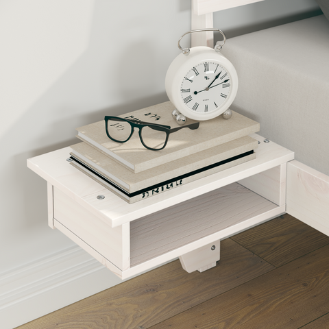 vidaXL with Headboard White 200 x 200 cm Solid pine wood